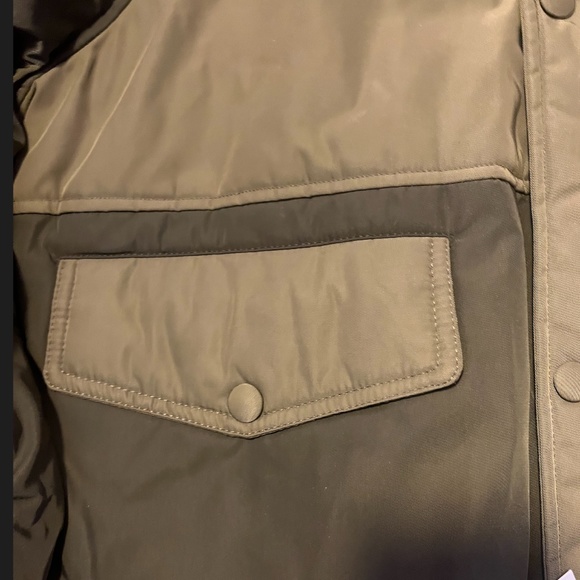 Zara khaki green voluminous bomber puffer jacket NWT - Picture 5 of 11